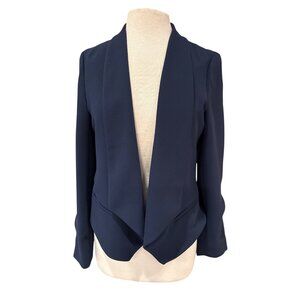 Cece By Cynthia Steffe Navy Open Front Blazer Jacket Size 10 Womens Wear